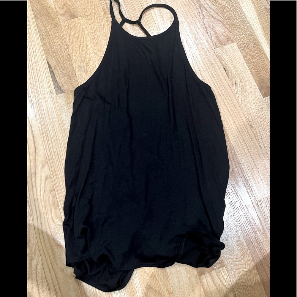 Rese black backless tank , small